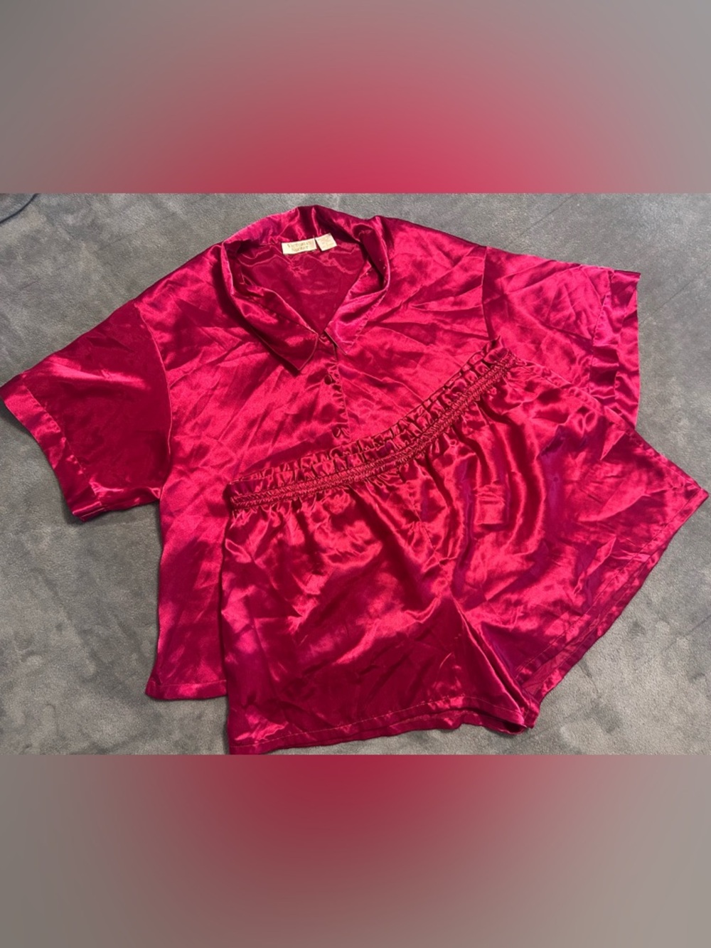 Y2K Victoria Secret Gold Label satin like pajama set